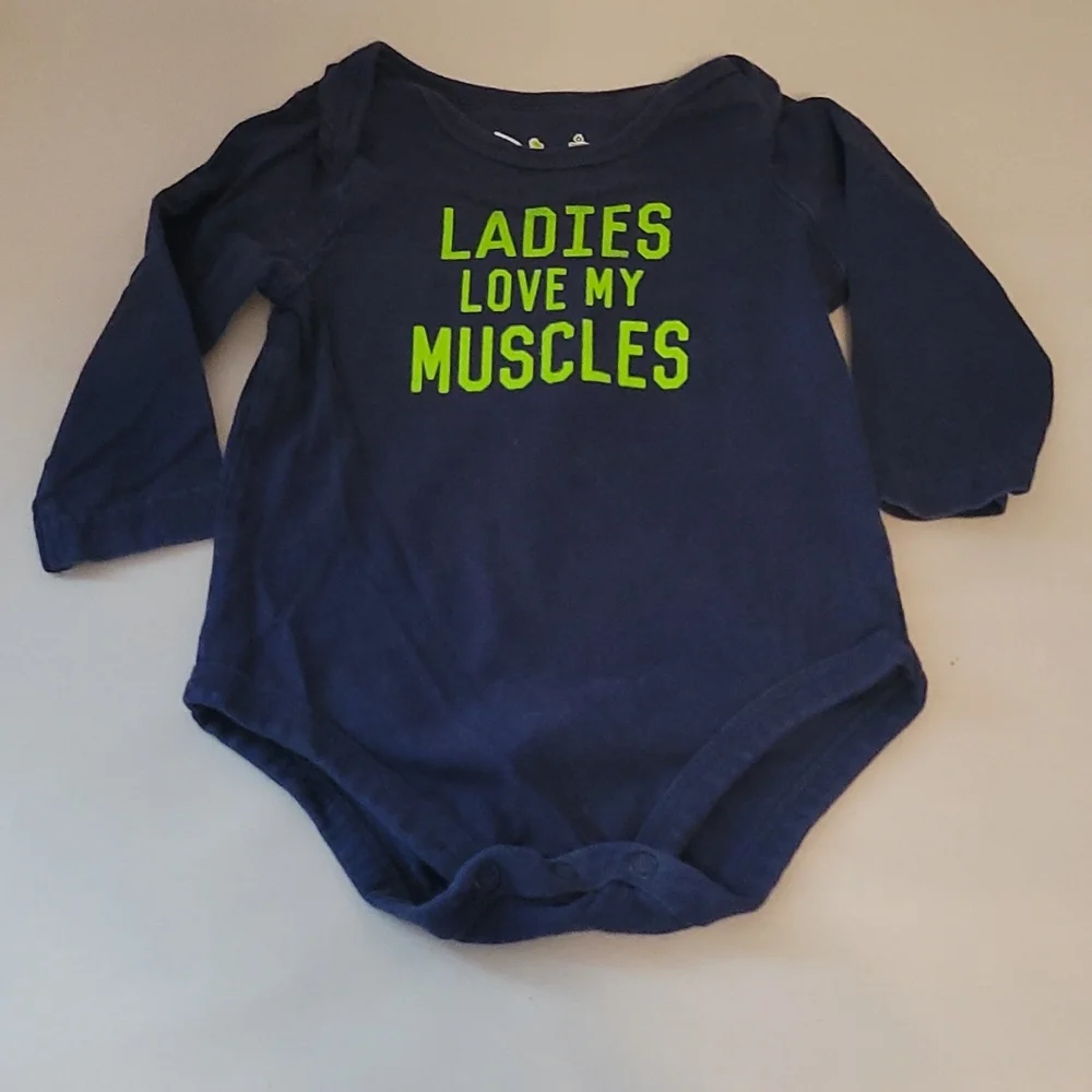 Ladies Love My Muscles Long Sleeve Onesie